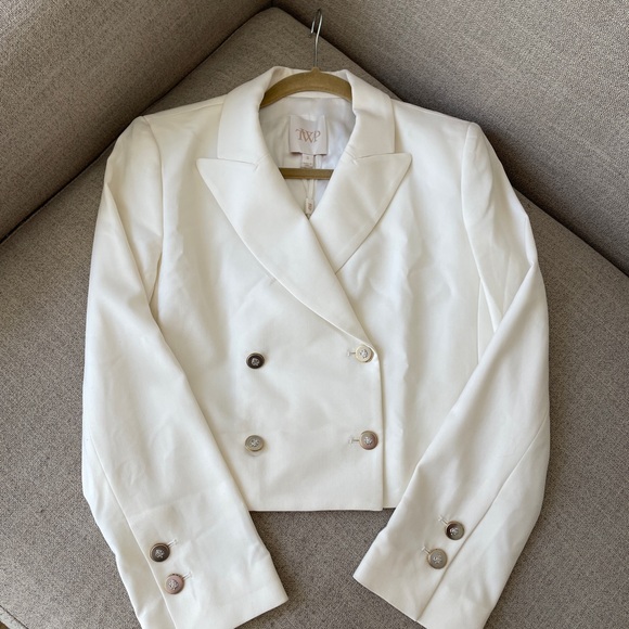 TWP Cream Double-Breasted Blazer - Picture 4 of 9